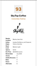 Load image into Gallery viewer, COLOMBIA - TOLIMA (MEDIUM)- RATED 93 by COFFEE REVIEW