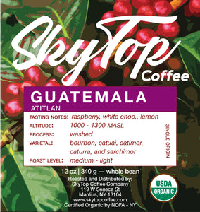 GUATEMALA - ATITLAN - (MED - LIGHT)-Rated 93 by Coffee Review!