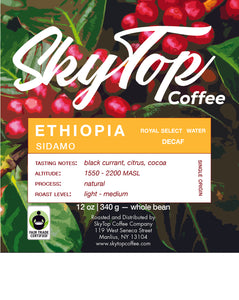 ETHIOPIA - Natural Sidamo - Royal Select Water - DECAF